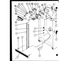 Amana SBI20K-P1102509W refrigerator/freezer controls and cabinet parts (szi20k/p1102507w) diagram