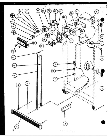 Refrigerator/freezer controls and cabinet parts (szi20k/p1102507w)