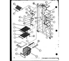 Amana SBI20K-P1102509W freezer shelving and refrigerator light (sbi20k/p1102509w) diagram