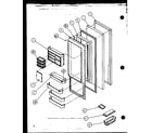 Amana 36551-P1108801W refrigerator door (36551/p1108801w) (36551/p1108802w) (36558/p1108803w) (36558/p1108804w) diagram