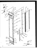 Freezer door hinge and trim parts