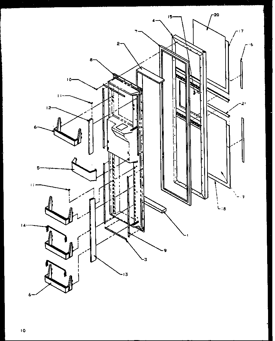 FREEZER DOOR (GRH2202BE/P1168103WE) (GRH2202WW/P1168102WW) (GRH2401SWW/P1168101WW)