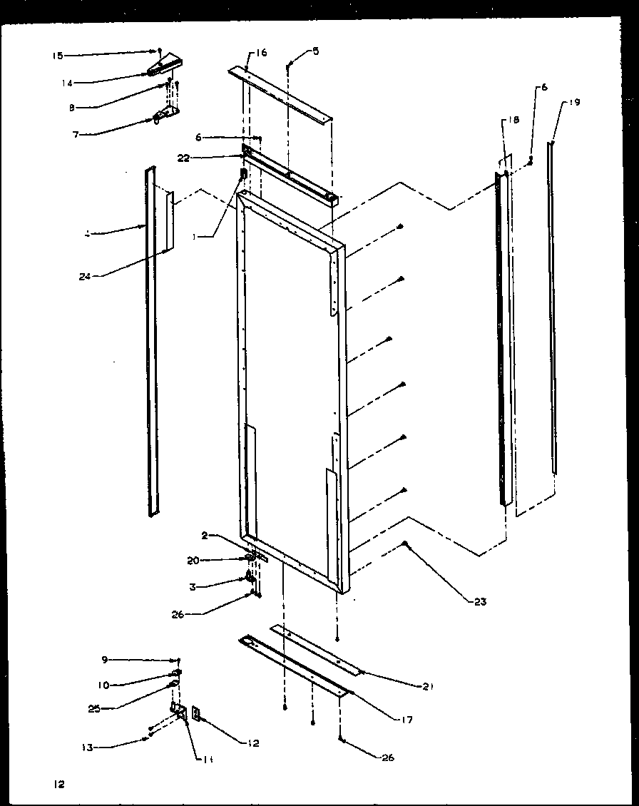 REFRIGERATOR DOOR (GRI2001WW/P1168201WW) (GRH2202BE/P1168103WE) (GRH2202WW/P1168102WW)