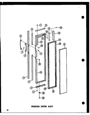 Freezer door assy