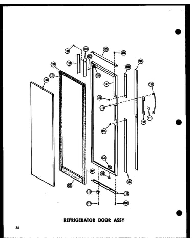 Refrigerator door assy