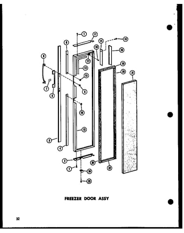 Freezer door assy