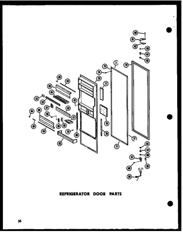 Refrigerator door parts