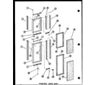 Amana SDI25N-AG-P60201-64WG freezer door assy diagram