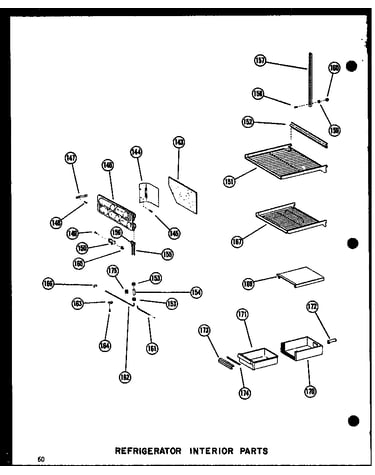 Refrigerator interior parts