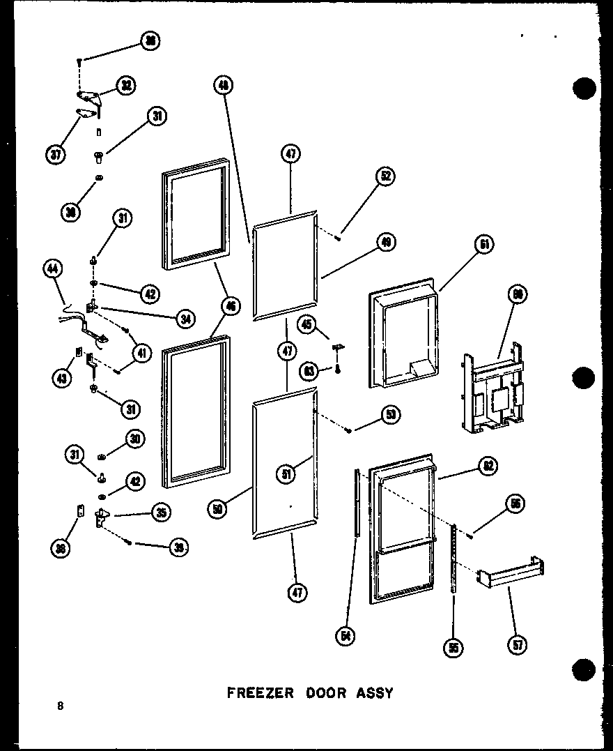 FREEZER DOOR ASSY (SDI25N-1/P60230-75W) (SDI25N-1-C/P60230-75WC) (SDI25N-1-AG/P60230-75WG) (SDI25N-1-A/P60230-75WA) (SDI25N-1/P60230-92W) (SDI25N-1-C/P60230-92WC) (SDI25N-1-AG/P60230-92WG) (SDI25N-1-A/P60230-92WA) (SDI25W/P60340-3W) (SDI25W-C/P60340-3WC)