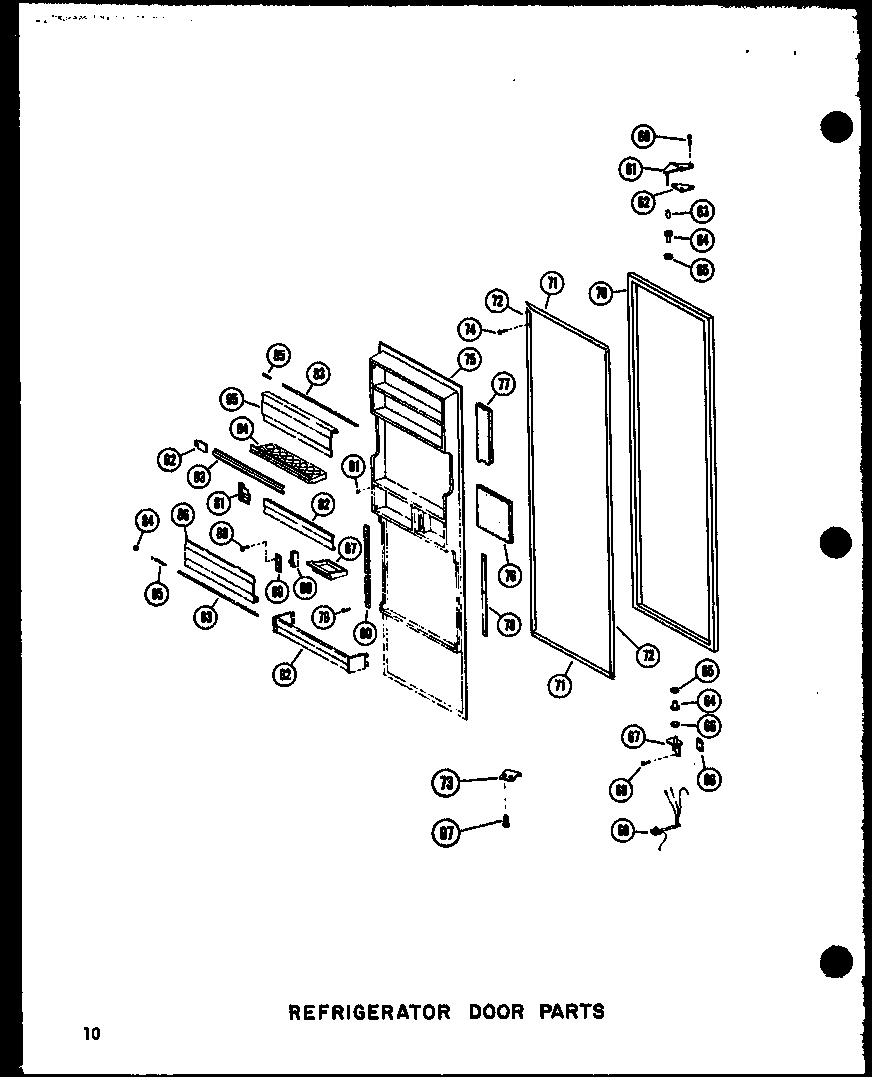 REFRIGERATOR DOOR PARTS (SDI25N-1/P60230-75W) (SDI25N-1-C/P60230-75WC) (SDI25N-1-AG/P60230-75WG) (SDI25N-1-A/P60230-75WA) (SDI25N-1/P60230-92W) (SDI25N-1-C/P60230-92WC) (SDI25N-1-AG/P60230-92WG) (SDI25N-1-A/P60230-92WA) (SDI25W/P60340-3W) (SDI25W-C/P60340