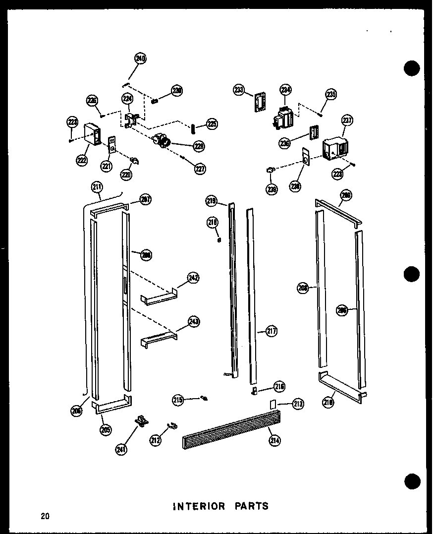 INTERIOR PARTS (SDI25N-1/P60230-75W) (SDI25N-1-C/P60230-75WC) (SDI25N-1-AG/P60230-75WG) (SDI25N-1-A/P60230-75WA) (SDI25N-1/P60230-92W) (SDI25N-1-C/P60230-92WC) (SDI25N-1-AG/P60230-92WG) (SDI25N-1-A/P60230-92WA) (SDI25W/P60340-3W) (SDI25W-C/P60340-3WC) (SD