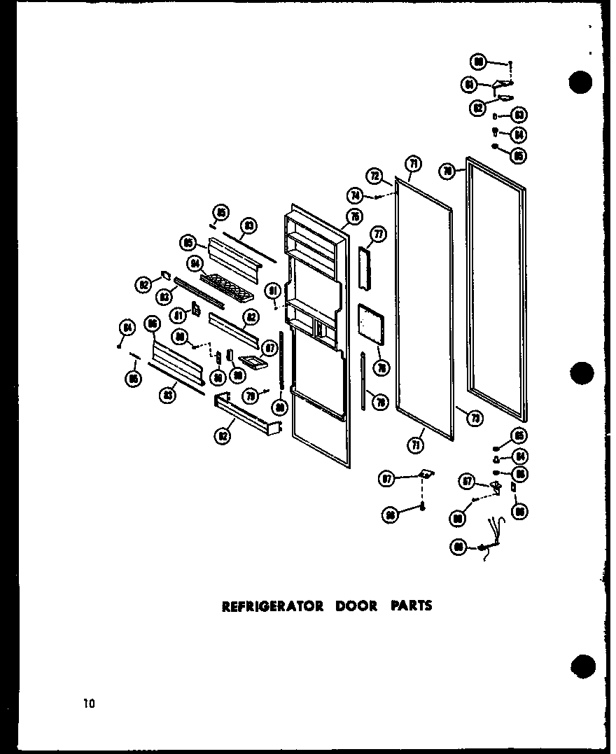 Refrigerator door parts