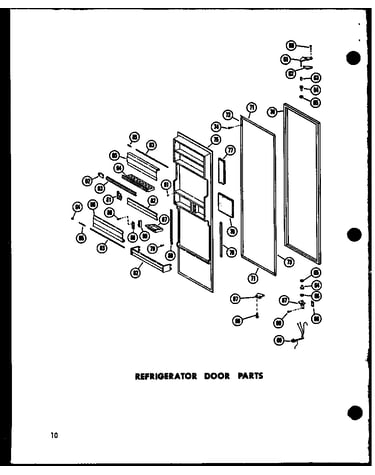 Refrigerator door parts