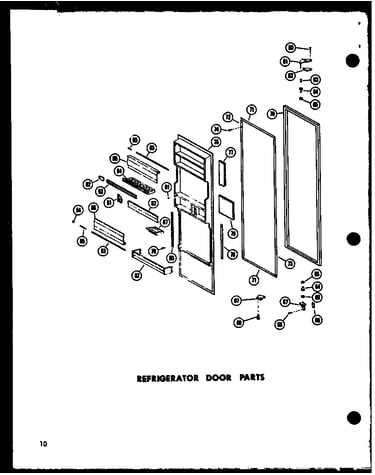 Refrigerator door parts