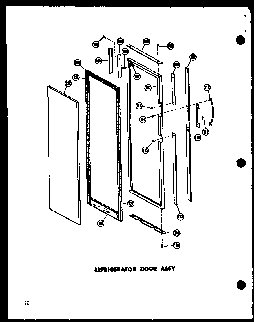 Refrigerator door assy