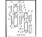 Amana SRI19A-A-P60350-6WA freezer door assy diagram