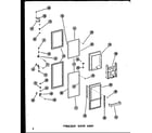 Amana SRI19A-P60350-6W freezer door assy diagram