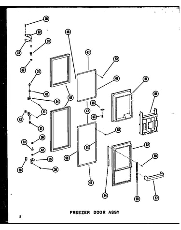 Freezer door assy