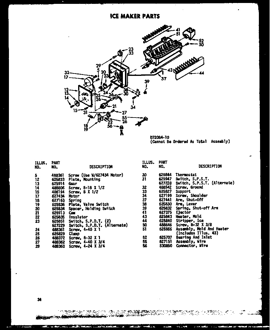 Ice maker parts (csdi25a-c/p60350-17wc) (csdi25a-a/p60350-17wa) (csdi25a/p60350-17w) (csdi25a-ag/p60350-17wg) (sdi22a-a/p60350-10wa) (sdi22a-c/p60350-10wc) (sdi22a-ag/p60350-10wg) (sdi22a/p60350-10w) (sri19a/p60350-6w) (sri19a-c/p60350-6wc) (sri19a-ag/p60