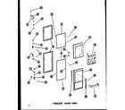 Amana SDI22W-AG-P60340-32WG freezer door assy diagram