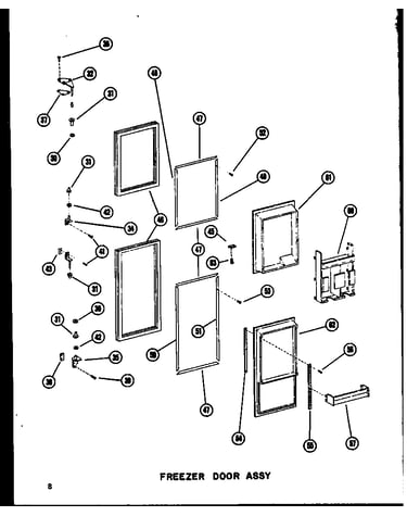Freezer door assy