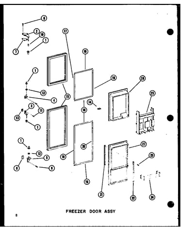 Freezer door assy (sdi25w-c/p60350-41wc) (sdi25w/p60350-41w) (sdi25w-a/p60350-41wa) (sdi25w-l/p60350-41wl) (sdi25w-ag/p60350-41wg) (sdi22w-c/p60350-44wc) (sdi22w-a/p60350-44wa) (sdi22w-ag/p60350-44wg) (sdi22w/p60350-44w) (sdi22w-l/p60350-44wl) (sri19w-c/p