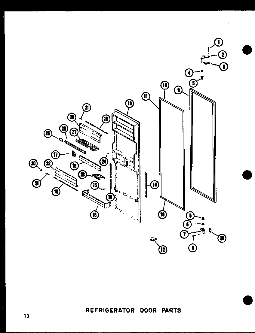 REFRIGERATOR DOOR PARTS (SDI25W-C/P60350-41WC) (SDI25W/P60350-41W) (SDI25W-A/P60350-41WA) (SDI25W-L/P60350-41WL) (SDI25W-AG/P60350-41WG) (SDI22W-C/P60350-44WC) (SDI22W-A/P60350-44WA) (SDI22W-AG/P60350-44WG) (SDI22W/P60350-44W) (SDI22W-L/P60350-44WL) (SRI1