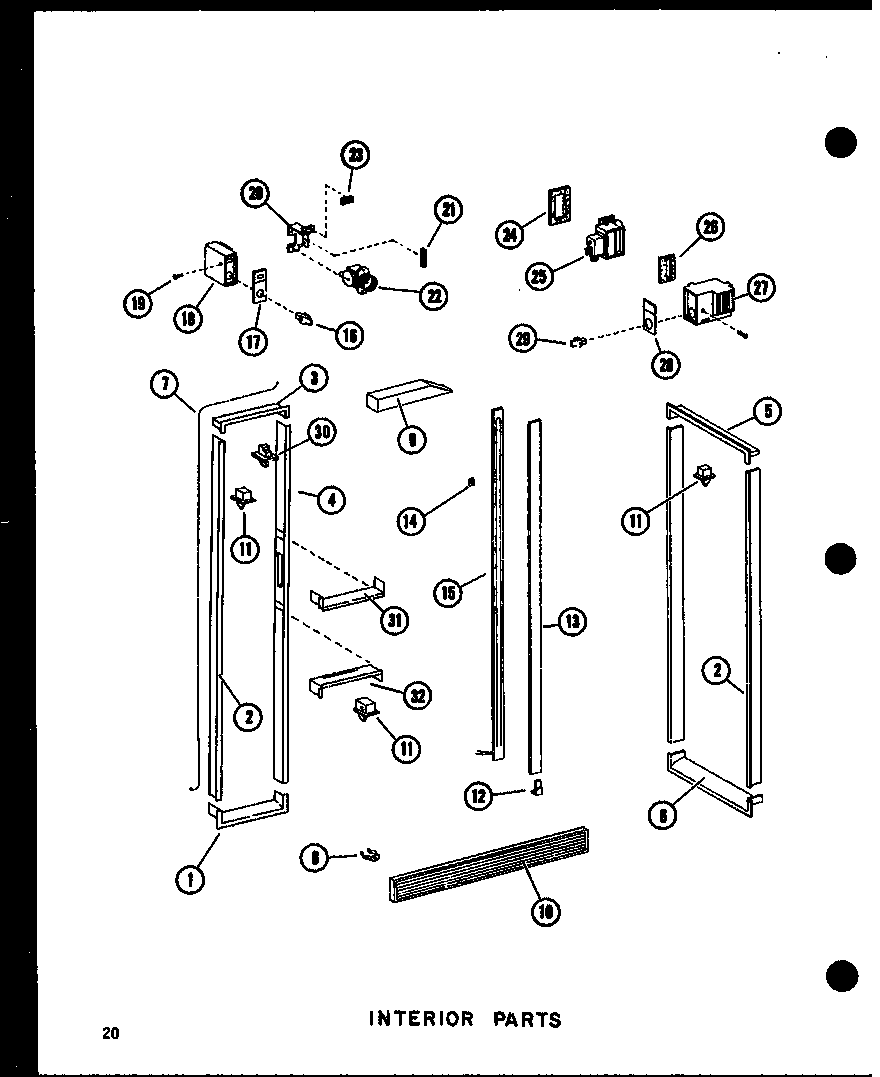 INTERIOR PARTS (SDI25W-C/P60350-41WC) (SDI25W/P60350-41W) (SDI25W-A/P60350-41WA) (SDI25W-L/P60350-41WL) (SDI25W-AG/P60350-41WG) (SDI22W-C/P60350-44WC) (SDI22W-A/P60350-44WA) (SDI22W-AG/P60350-44WG) (SDI22W/P60350-44W) (SDI22W-L/P60350-44WL) (SRI19W-C/P603