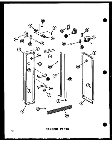 Interior parts (sdi25w-ag/p73320-19wg) (sdi25w-l/p73320-19wl) (sdi25w-a/p73320-19wa) (sdi25w/p73320-19w) (sdi25w-c/p73320-19wc) (sdi22w-c/p73320-22wc) (sdi22w/p73320-22w) (sdi22w-a/p73320-22wa) (sdi22w-l/p73320-22wl) (sdi22w-ag/p73320-22wg) (sri19w-c/p733