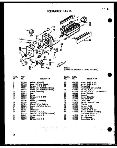Icemaker parts (csdi25w-c/p60350-56wc) (csdi25w/p60350-56w) (csdi25w-a/p60350-56wa) (csdi25w-l/p60350-56wl) (csdi25w-ag/p60350-56wg) (csdi25w-c/p73320-24wc) (csdi25w-a/p73320-24wa) (csdi25w-ag/p73320-24wg) (csdi25w/p73320-24w) (csdi25w-l/p73320-24wl)