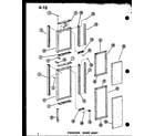 Amana SDI525E-C-P74870-9WC freezer door assy diagram