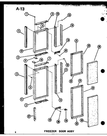 Freezer door assy