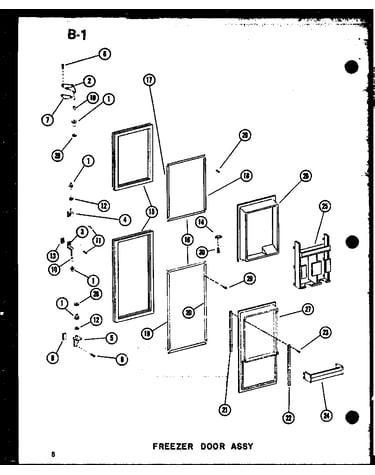 Freezer door assy