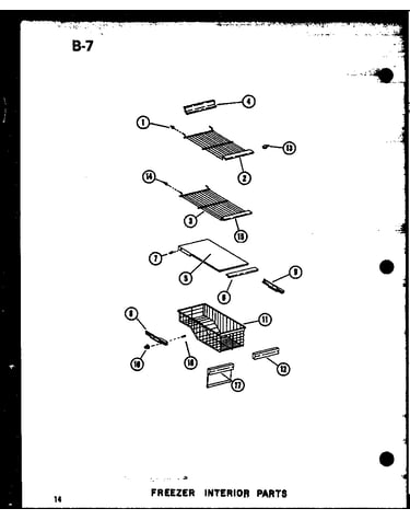 Freezer interior parts