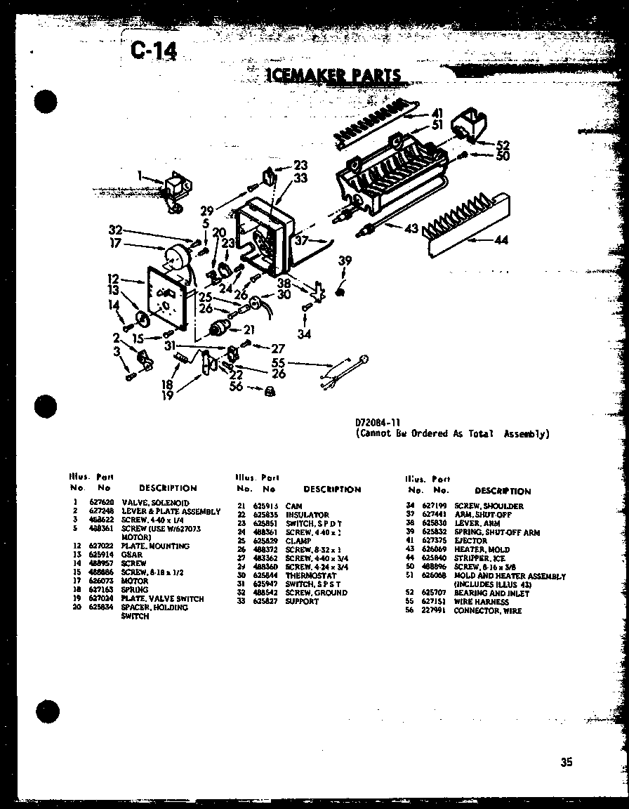 Icemaker parts (sdi525e-c/p74870-9wc) (sdi525e/p74870-9w) (sdi525e-a/p74870-9wa) (sdi525e-l/p74870-9wl) (sdi525e-g/p74870-9wg)
