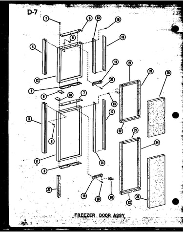 Freezer door assy