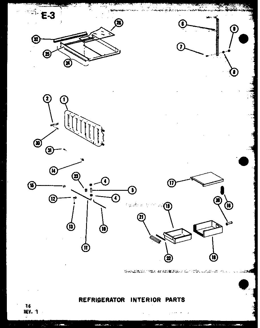Refrigerator interior parts
