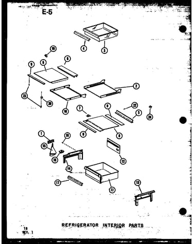 Refrigerator interior parts