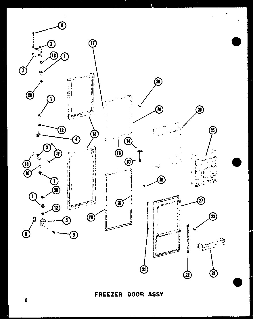 FREEZER DOOR ASSY (SRI19C-C/P73320-54WC) (SRI19C-A/P73320-54WA) (SRI19C-G/P73320-54WG) (SRI19C/P73320-54W) (SRI19C-L/P73320-54WL) (SDI22C-C/P73320-53WC) (SDI22C/P73320-53W) (SDI22C-A/P73320-53WA) (SDI22C-L/P73320-53WL) (SDI22C-G/P73320-53WG) (SDI25C-C/P73