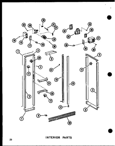 Interior parts (sri19c-c/p73320-54wc) (sri19c-a/p73320-54wa) (sri19c-g/p73320-54wg) (sri19c/p73320-54w) (sri19c-l/p73320-54wl) (sdi22c-c/p73320-53wc) (sdi22c/p73320-53w) (sdi22c-a/p73320-53wa) (sdi22c-l/p73320-53wl) (sdi22c-g/p73320-53wg) (sdi25c-c/p73320