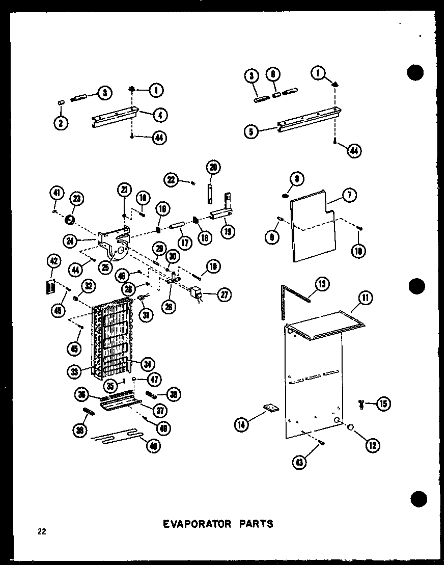 EVAPORATOR PARTS (SRI19C-C/P73320-54WC) (SRI19C-A/P73320-54WA) (SRI19C-G/P73320-54WG) (SRI19C/P73320-54W) (SRI19C-L/P73320-54WL) (SDI22C-C/P73320-53WC) (SDI22C/P73320-53W) (SDI22C-A/P73320-53WA) (SDI22C-L/P73320-53WL) (SDI22C-G/P73320-53WG) (SDI25C-C/P733