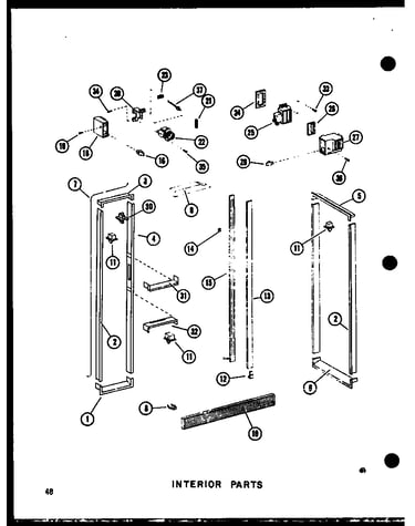 Interior parts (sri19c-g/p73900-5wg) (sri19c-a/p73900-5wa) (sri19c-c/p73900-5wc) (sri19c-l/p73900-5wl) (sri19c/p73900-5w) (sdi22c-c/p73900-6wc) (sdi22c/p73900-6w) (sdi22c-a/p73900-6wa) (sdi22c-l/p73900-6wl) (sdi22c-g/p73900-6wg) (sdi25c-c/p73900-7wc) (sdi