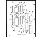 Amana CSDI25D-P73900-18W freezer door assy diagram