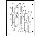 Amana SDI22E-P74100-6W freezer door assy diagram
