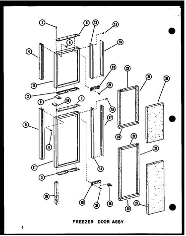 Freezer door assy