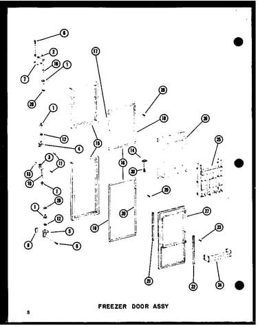 Freezer door assy