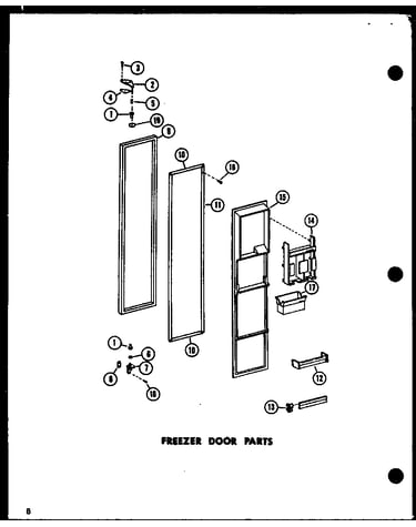 Freezer door parts