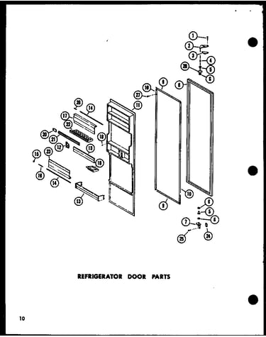 Refrigerator door parts