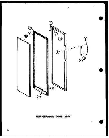 Refrigerator door assy